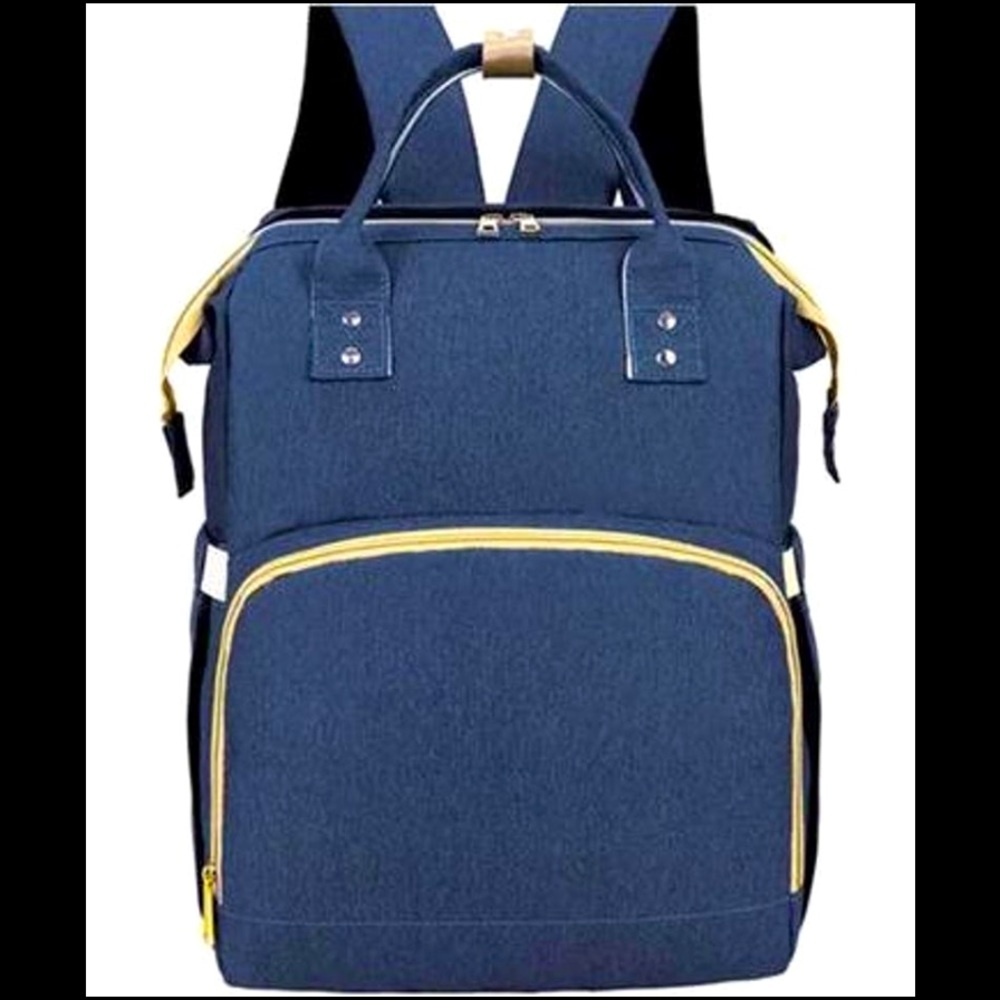 Navy blue 3 in 1 Diaper Bag Backpack w/ Baby Changing Table
